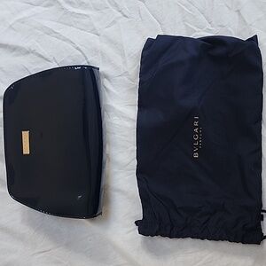 New Bulgari (Bvlgari) Cosmetic Bag Faux Patent Leather w/ Dustbag